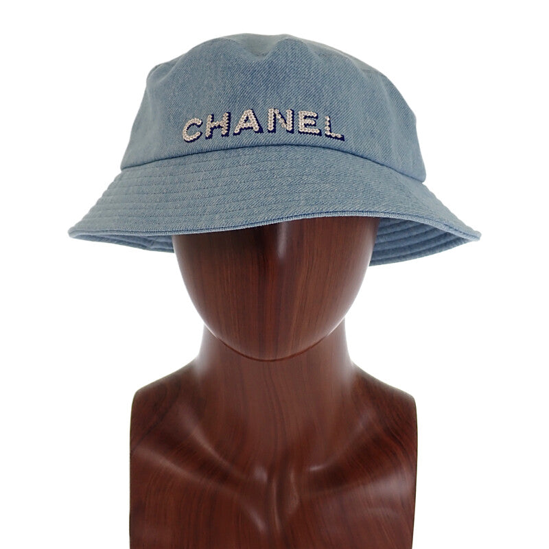シャネル CHANEL ロゴバケット AA8088 ハット デニム ブルー
