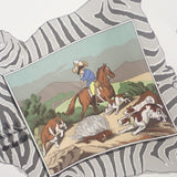 エルメス HERMES カレ70 LA CHASSE EN AFRIQUE スカーフ シルク ホワイト レディース【中古】【Aランク】