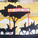 エルメス HERMES カレ90 feria de sevilla セビリアの休日 スカーフ シルク ブラック イエロー レディース【中古】【Aランク】