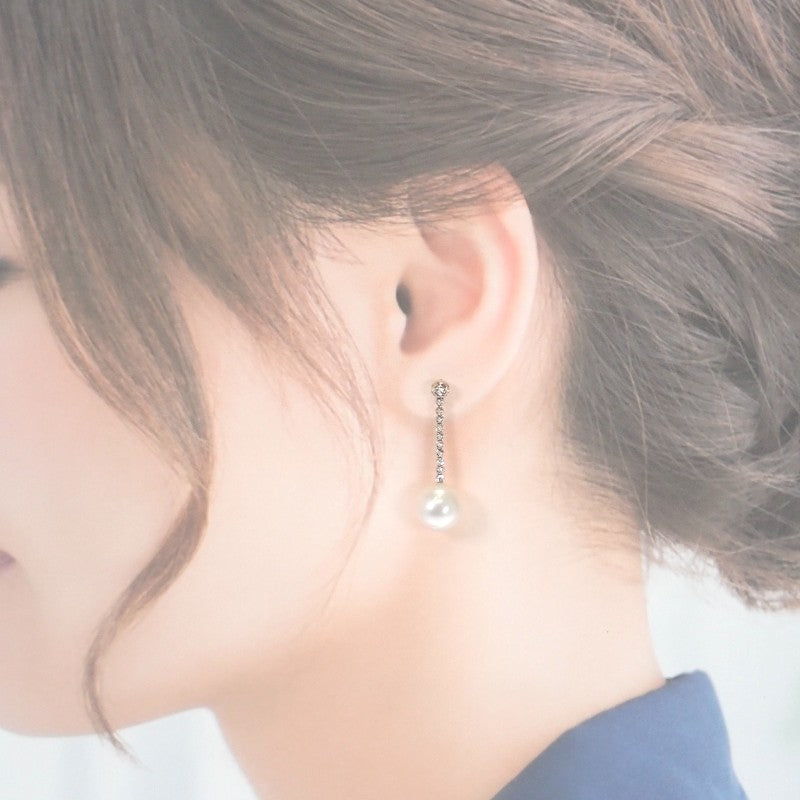 デザインジュエリー パール ピアス K18ホワイトゴールド パール レディース【中古】【Aランク】