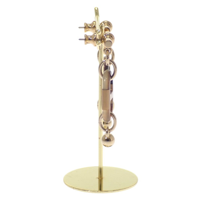 エルメス HERMES シュル メール PM ピアス メタル ブラウン ゴールド