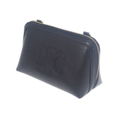 セリーヌ CELINE チェーンクラッチ 10E383DR8.38NO ショルダーバッグ カーフ ブラック ゴールド金具 レディース【中古】【Aランク】