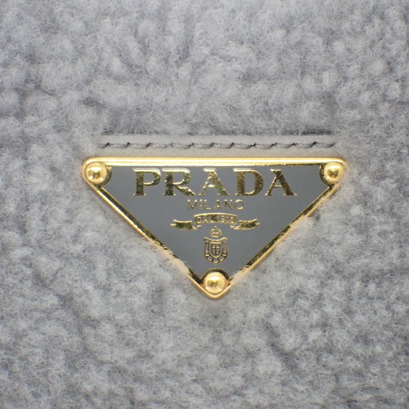 プラダ PRADA Re-Edition シアリング ミニ 1BC204 2EC9 F0591 ショルダーバッグ ３WAYバッグ ファー グレー ゴールド金具 レディース【中古】【ABランク】 プラダ PRADA Re-Edition シアリング ミニ 1BC204 2EC9 F0591