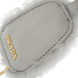 プラダ PRADA Re-Edition シアリング ミニ 1BC204 2EC9 F0591 ショルダーバッグ ３WAYバッグ ファー グレー ゴールド金具 レディース【中古】【ABランク】