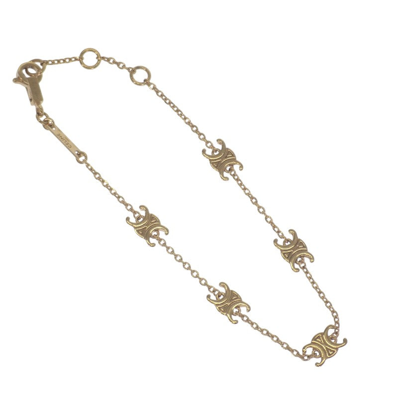 CELINE Mini Triomphe 460MT6BRA.35OR Bracelet Metal Gold Women's [Used] [A Rank]