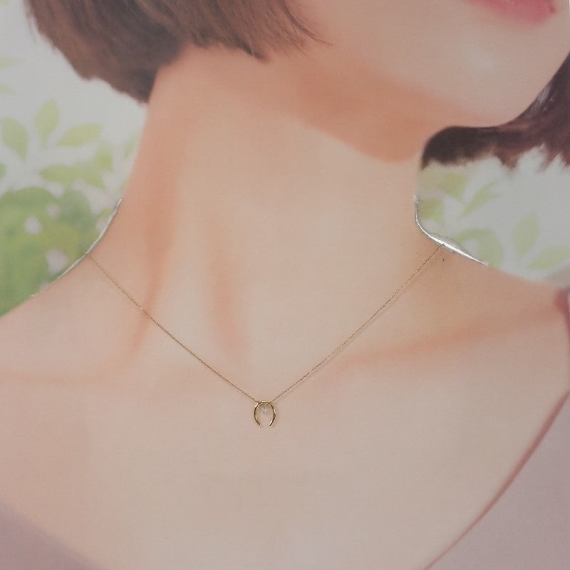 アーカー AHKAH ハッピー ネックレス LN0023010100 ネックレス K18イエローゴールド ダイヤモンド レディース【中古】【Aランク】