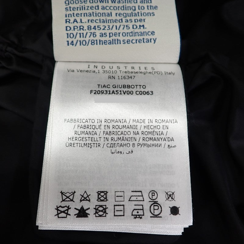 モンクレール MONCLER TIAC GIUBBOTTO ティアック ジュボット 1 F20931A51V00 C0063 ダウンジャケット ナイロン ダウン90%/フェザー10％ ブラック レディース メンズ【中古】【ABランク】