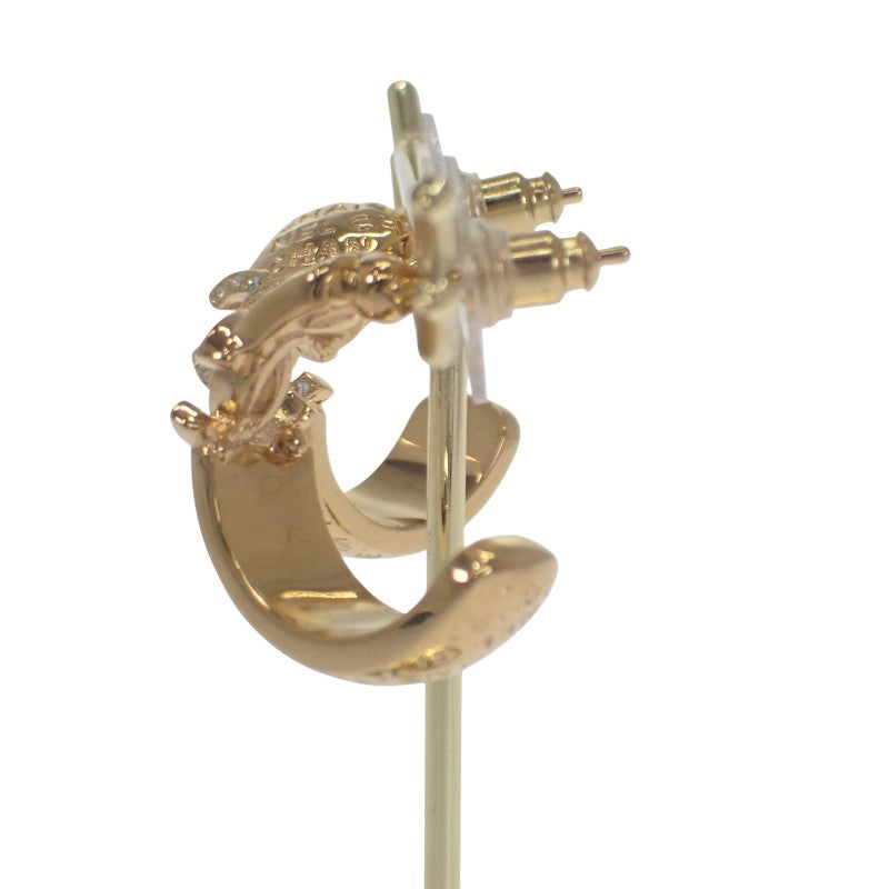 シャネル CHANEL CC フープ C24P刻印 ABD029B16170NW438 ピアス メタル ラインストーン ゴールド レディース【中古】【Aランク】