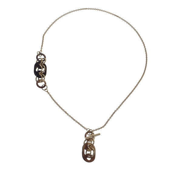 エルメス HERMES ペンダント ユリディス PM H057078FD00 ネックレス メタル バッファローホーン ラッカー ゴールド レディース メンズ【中古】【Aランク】