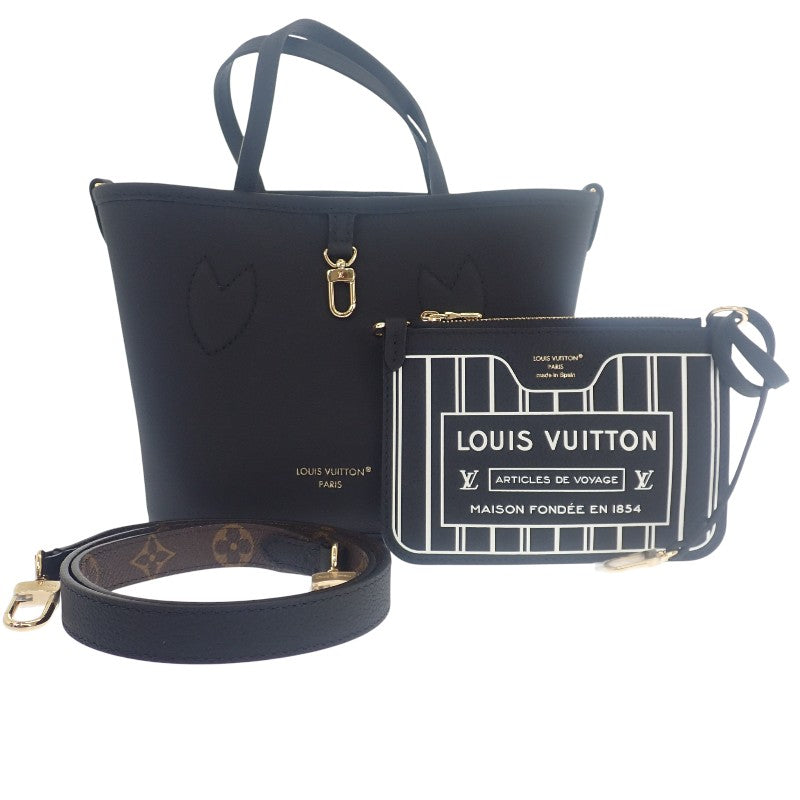 ルイヴィトン LOUIS VUITTON ネヴァーフル・インサイドアウト M28347 2WAYバッグ モノグラムキャンバス ブラック ゴールド金具 レディース【中古】【Sランク】