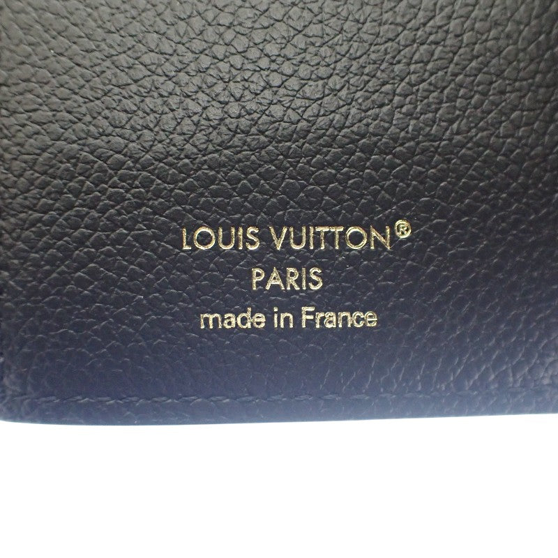 ルイヴィトン LOUIS VUITTON ポルトフォイユ ヴィクトリーヌ M80968 三つ折り財布 レザー トリヨンモノグラム ブラック ゴールド金具 レディース【中古】【Sランク】