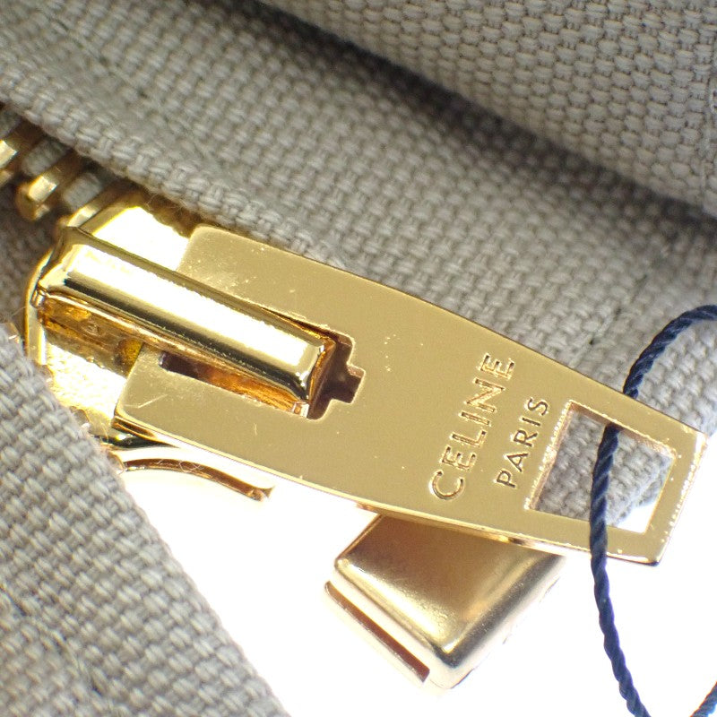 セリーヌ CELINE トリオンフ 38 RV03D147V.02LC ブルゾン コットン ライトベージュ ゴールド金具 レディース【中古】【SAランク】