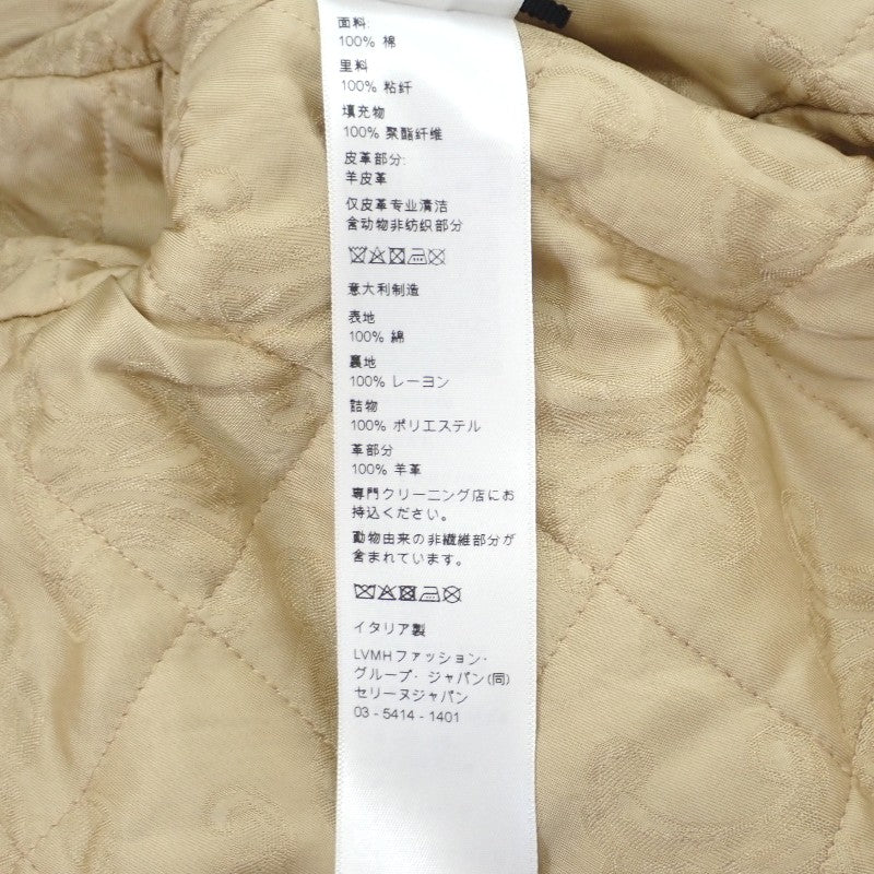 セリーヌ CELINE トリオンフ 38 RV03D147V.02LC ブルゾン コットン ライトベージュ ゴールド金具 レディース【中古】【SAランク】