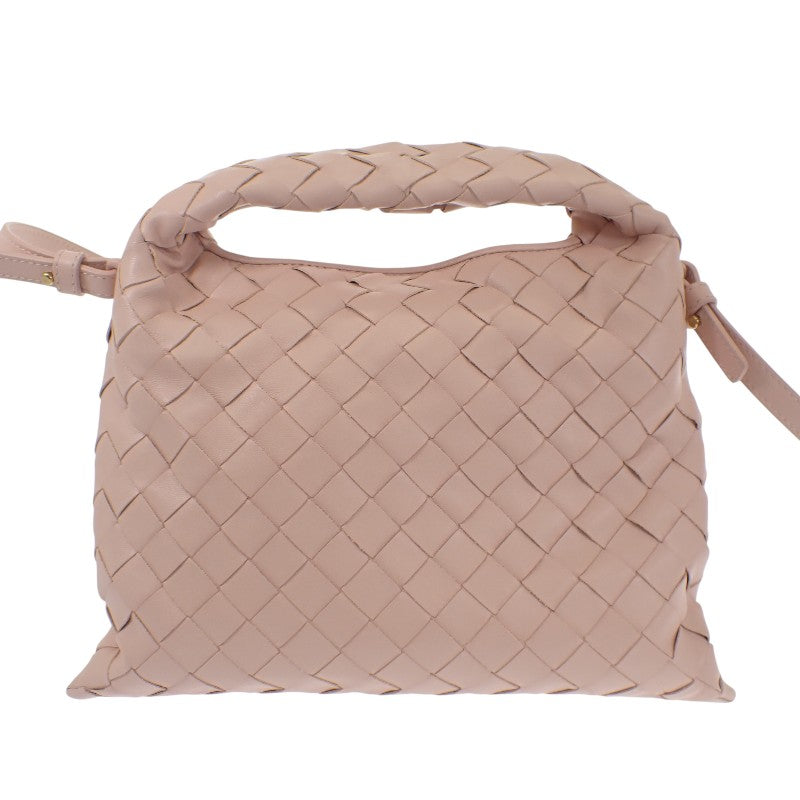 ボッテガヴェネタ BOTTEGA VENETA イントレチャート ミニ ホップ 777586 2WAYバッグ ハンドバッグ ショルダーバッグ カーフ ピンク レディース【中古】【Aランク】