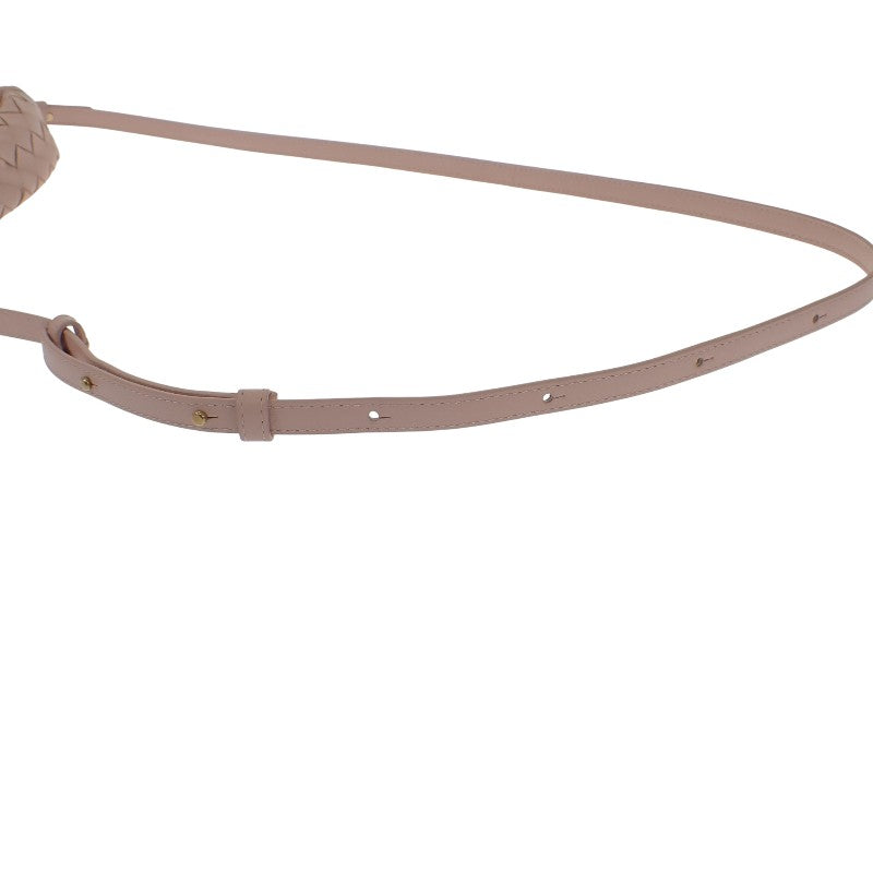 ボッテガヴェネタ BOTTEGA VENETA イントレチャート ミニ ホップ 777586 2WAYバッグ ハンドバッグ ショルダーバッグ カーフ ピンク レディース【中古】【Aランク】