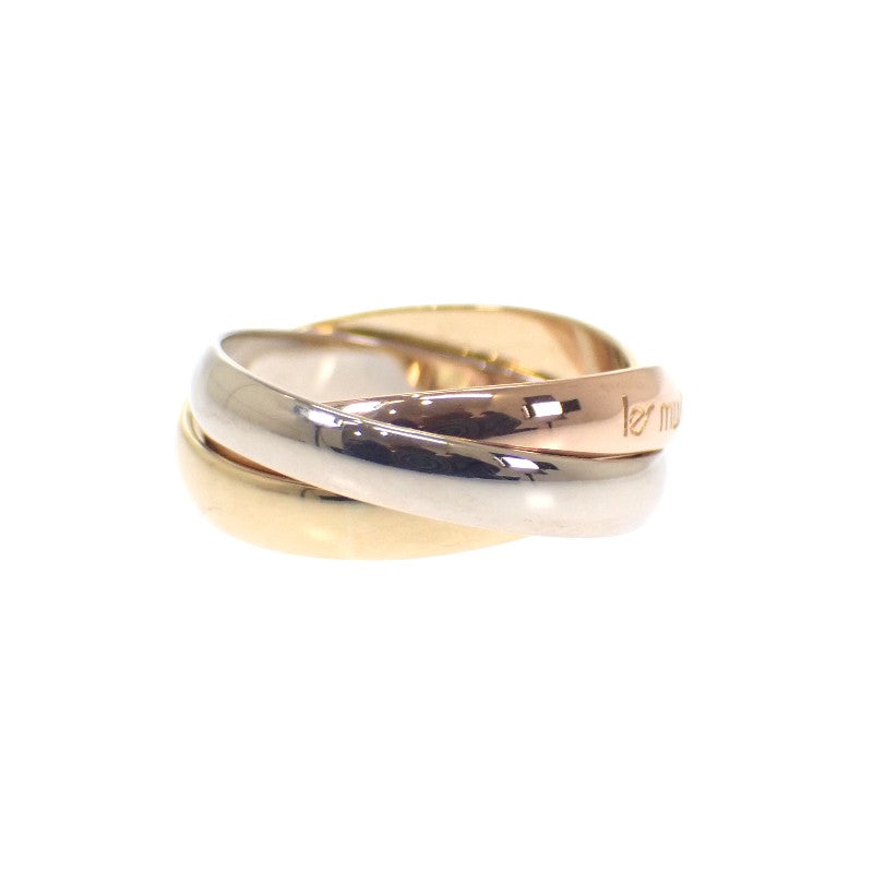 カルティエ CARTIER トリニティ 10号 リング K18イエローゴールド K18ピンクゴールド K18ホワイトゴールド #50 レディース【中古】【Aランク】