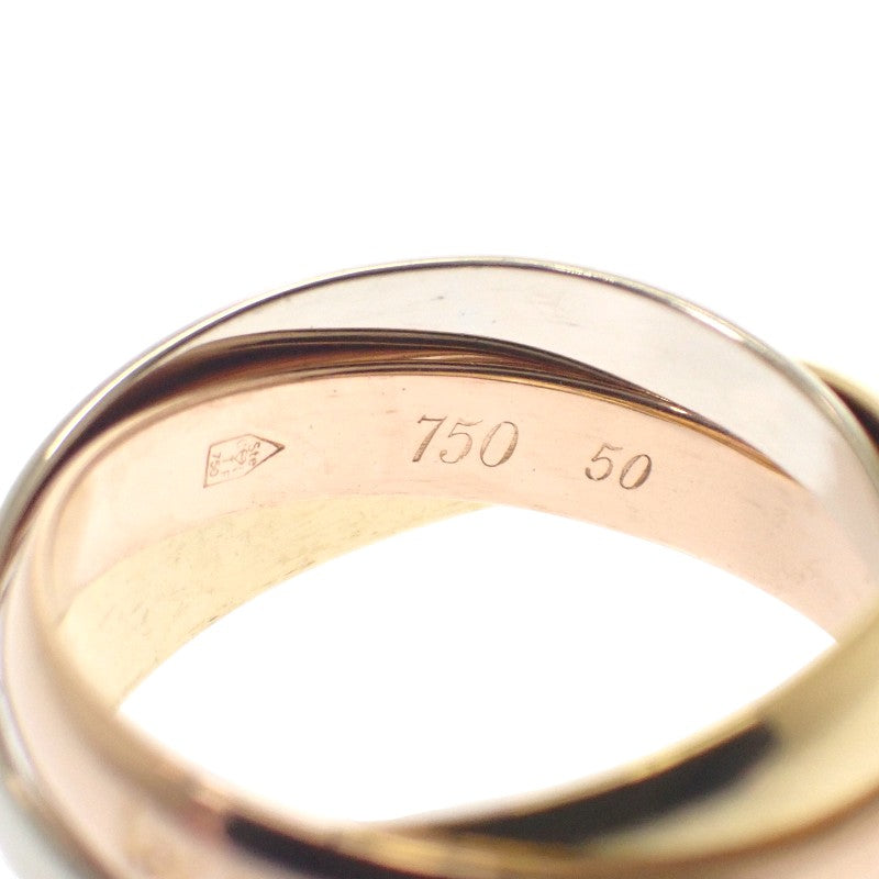 カルティエ CARTIER トリニティ 10号 リング K18イエローゴールド K18ピンクゴールド K18ホワイトゴールド #50 レディース【中古】【Aランク】