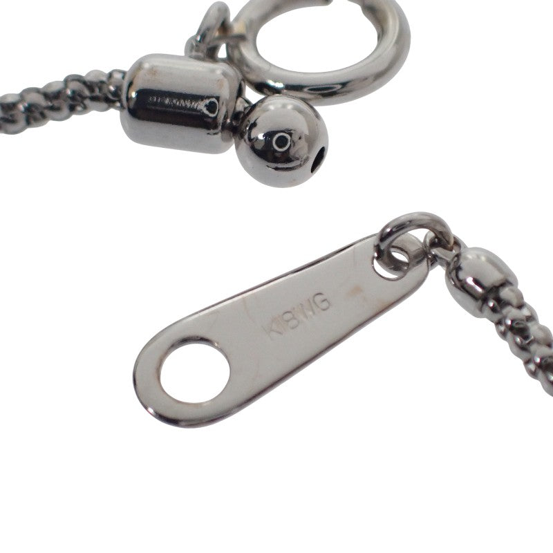 デザインジュエリー ブルーカルセドニー ネックレス K18ホワイトゴールド ブルーカルセドニー ダイヤモンド レディース【中古】【Aランク】