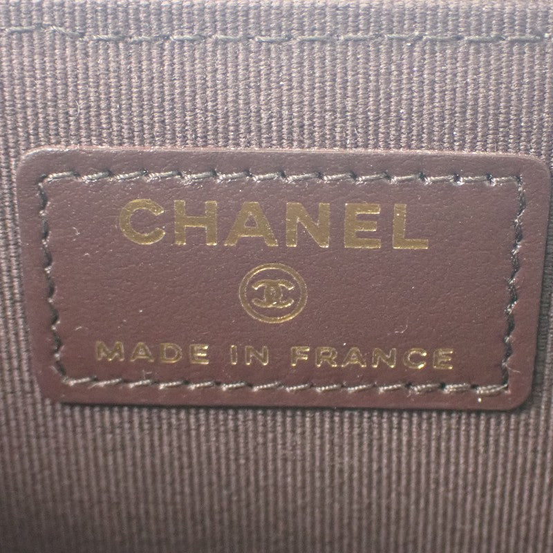 シャネル CHANEL クラシック ジップ AP3179 カードケース キャビアスキン ボルドー ゴールド金具 レディース【中古】【SAランク】