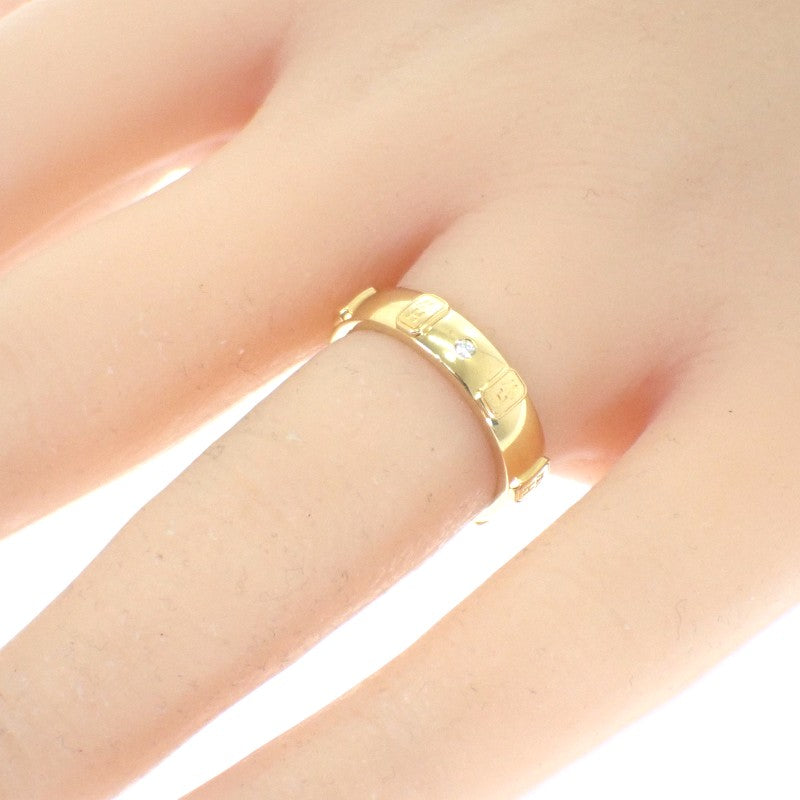 ハリーウィンストン HARRY WINSTON HWロゴ・バンド リング 13号 WBDYRDBZHWL リング K18イエローゴールド ダイヤモンド レディース【中古】【Aランク】