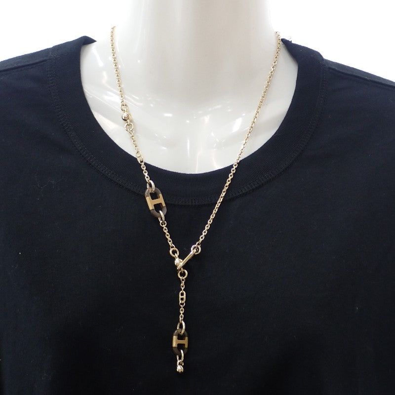 エルメス HERMES シュルメールPM ネックレス メタル バッファローホーン ゴールド ゴールド金具 レディース【中古】【Aランク】