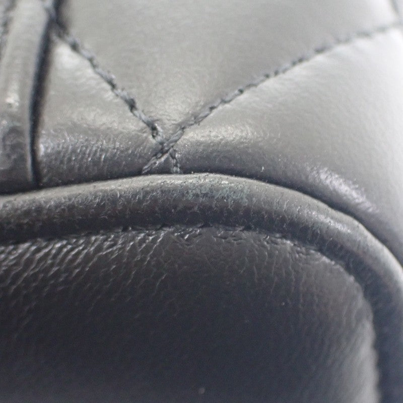 シャネル CHANEL トップハンドル ロング ヴァニティケース 2WAYバッグ ハンドバッグ ショルダーバッグ ラムスキン ブラック ゴールド金具 レディース【中古】【ABランク】