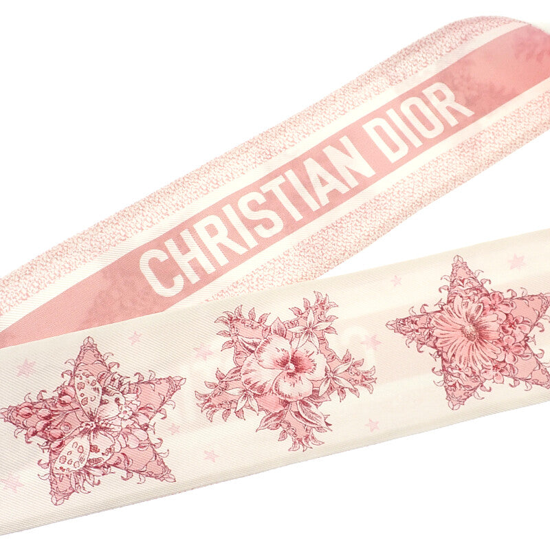 ディオール Dior Dior Star ミッツァ 55LKY106I610_C406 スカーフ シルク ピンク レディース【中古】【Aランク】