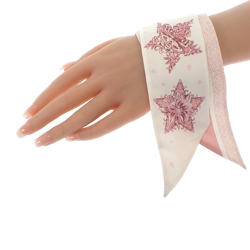 ディオール Dior Dior Star ミッツァ 55LKY106I610_C406 スカーフ シルク ピンク レディース【中古】【Aランク】