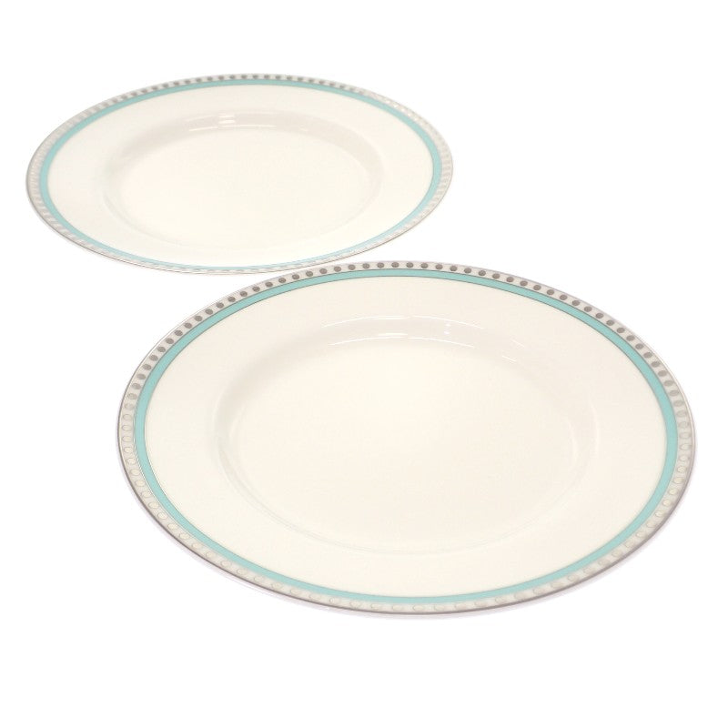 ティファニー TIFFANY&Co. プラチナブルーバンドプレート 食器 ボーンチャイナ ホワイト【中古】【Sランク】