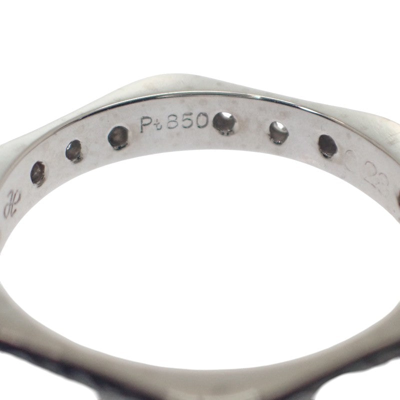 デザインジュエリー ヘキサゴン 9号 リング Pt850プラチナ ダイヤモンド ダイヤモンド レディース【中古】【Aランク】