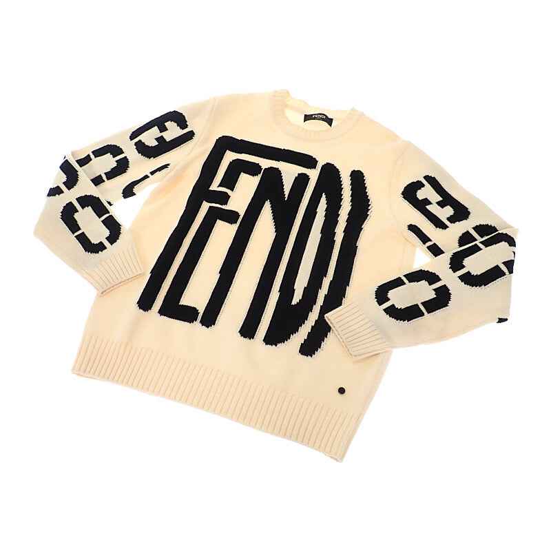 フェンディ FENDI ビッグロゴ クルーネック L FZY111 ADU6 セーター