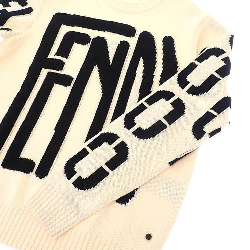 フェンディ FENDI ビッグロゴ クルーネック L FZY111 ADU6 セーター