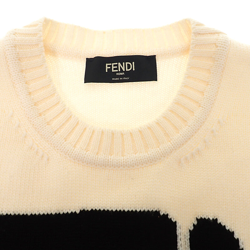 フェンディ FENDI ビッグロゴ クルーネック L FZY111 ADU6 セーター