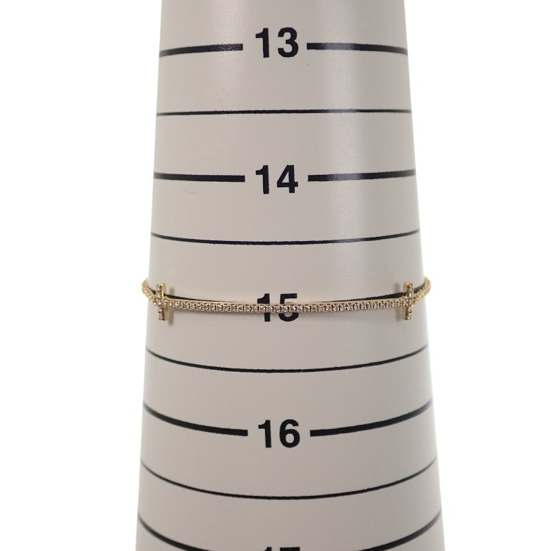 Tiffany & Co. T Smile Small 60150753 Bracelet K18 Yellow Gold Gold Diamond Women's [Used] [A Rank]