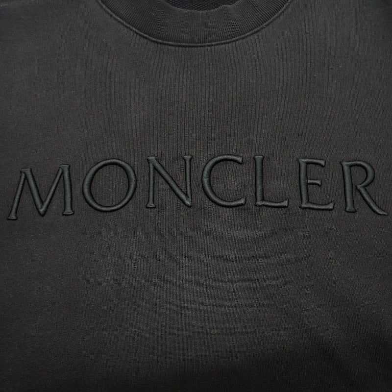 モンクレール MONCLER シャツ L H10918G00039_809KR スウェット コットン ナイロン ブラック メンズ【中古】【ABランク】