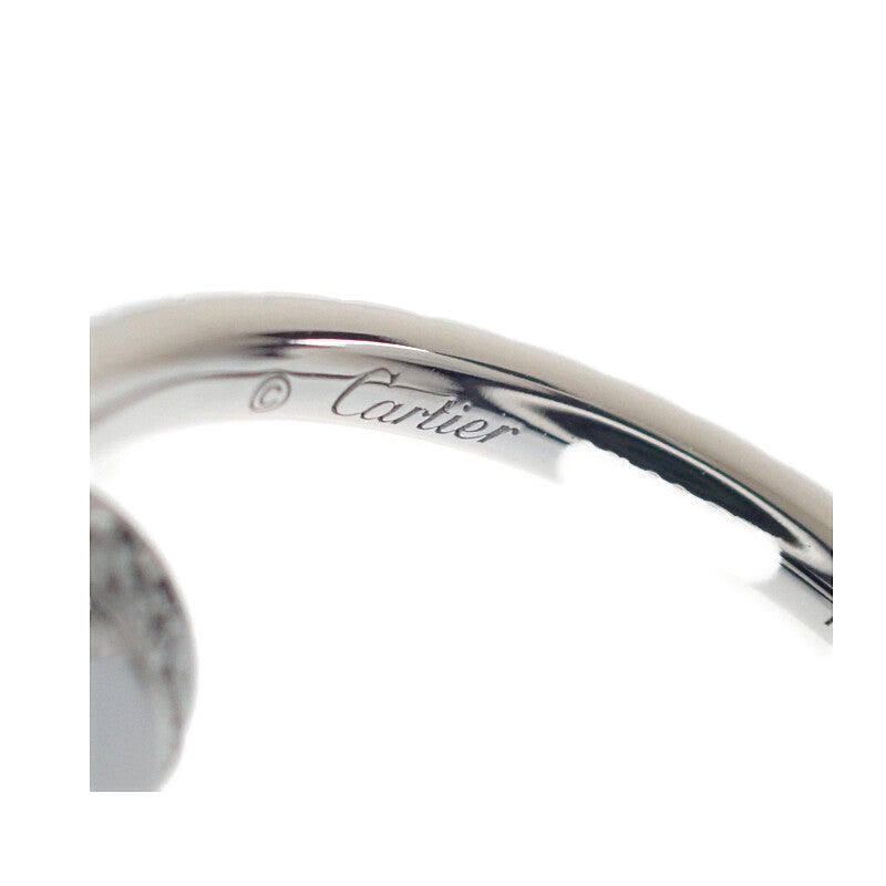 カルティエ CARTIER ジュスト アン クル フープ スモール パヴェ B8301431 ピアス K18ホワイトゴールド ダイヤモンド レディース【中古】【Aランク】