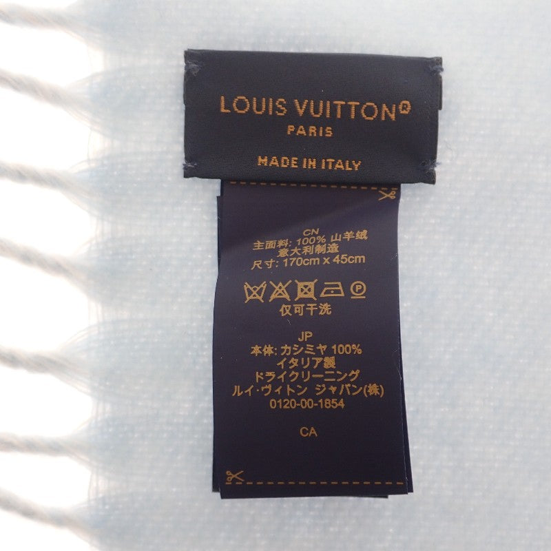 ルイヴィトン LOUIS VUITTON マフラー・レイキャビック M90896 マフラー カシミヤ ホワイト ブルー レディース【中古】【Aランク】