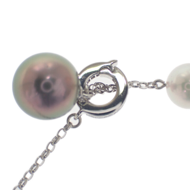ミキモト MIKIMOTO ステーションネックレス ネックレス アコヤ真珠 K18 ミキモト MIKIMOTO ステーションネックレス ネックレス アコヤ真珠 K18