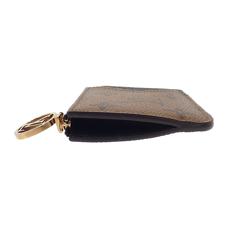 ルイヴィトン LOUIS VUITTON ポルト カルト・ロミー M81912 カードケース モノグラムリバース ベージュ ブラウン ゴールド金具 メンズ レディース【中古】【ABランク】