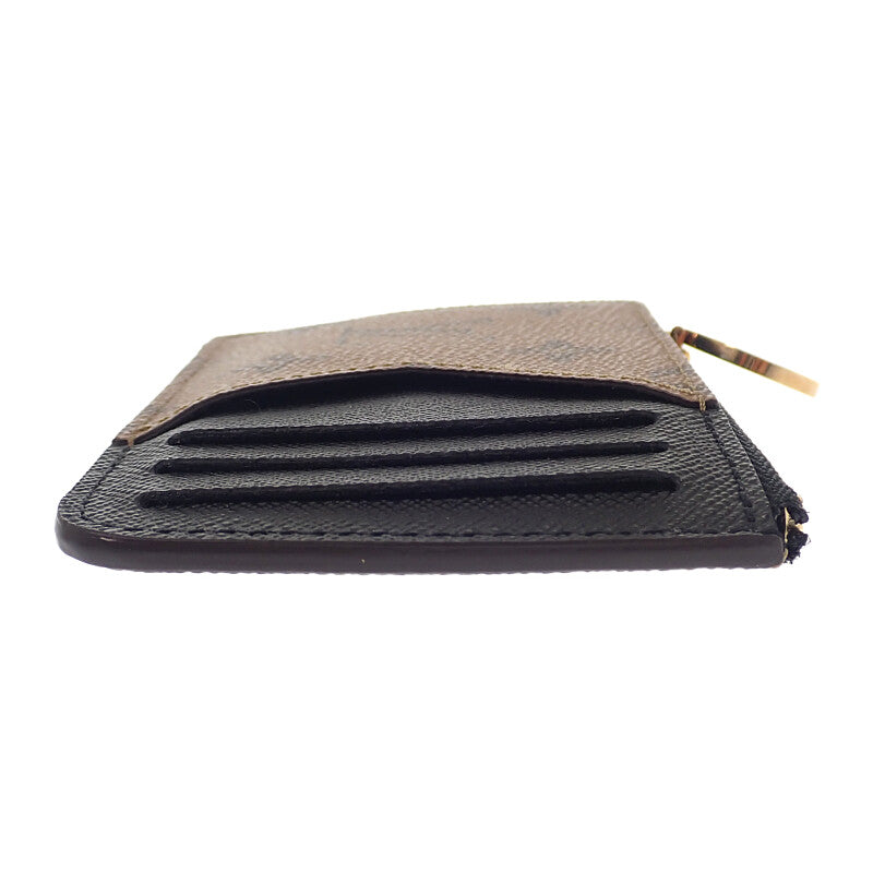 ルイヴィトン LOUIS VUITTON ポルト カルト・ロミー M81912 カードケース モノグラムリバース ベージュ ブラウン ゴールド金具 メンズ レディース【中古】【ABランク】