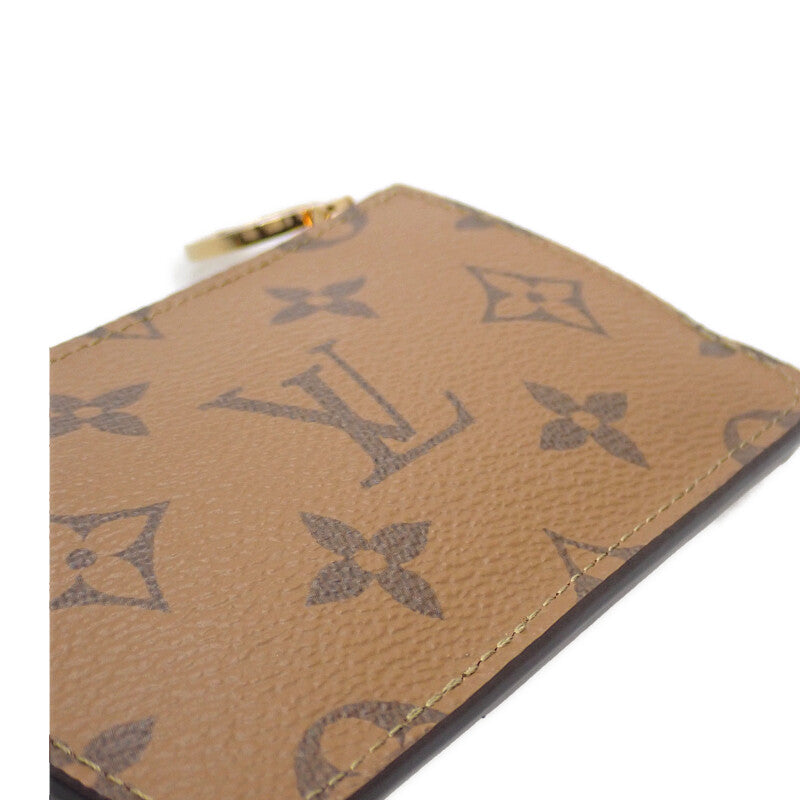 ルイヴィトン LOUIS VUITTON ポルト カルト・ロミー M81912 カードケース モノグラムリバース ベージュ ブラウン ゴールド金具 メンズ レディース【中古】【ABランク】