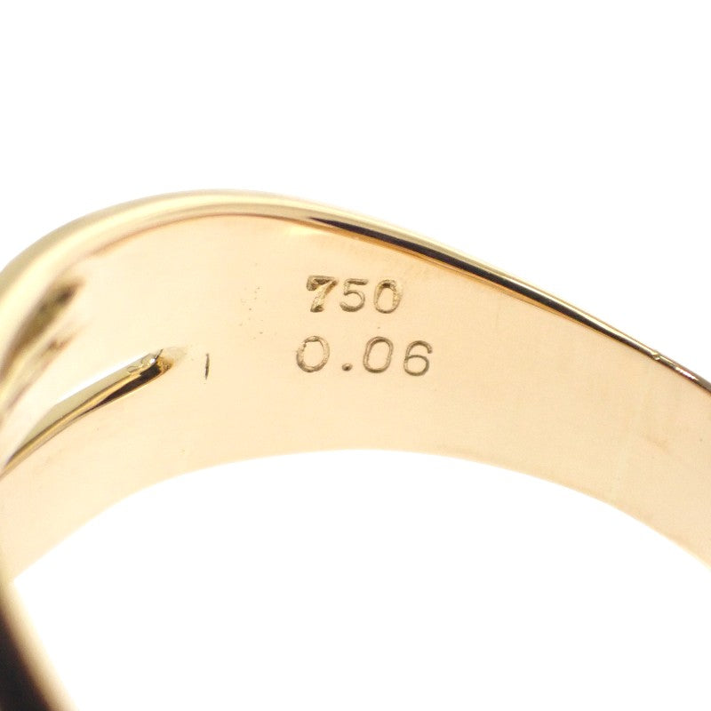 セリーヌ CELINE ロゴ 20号 リング K18イエローゴールド ダイヤモンド