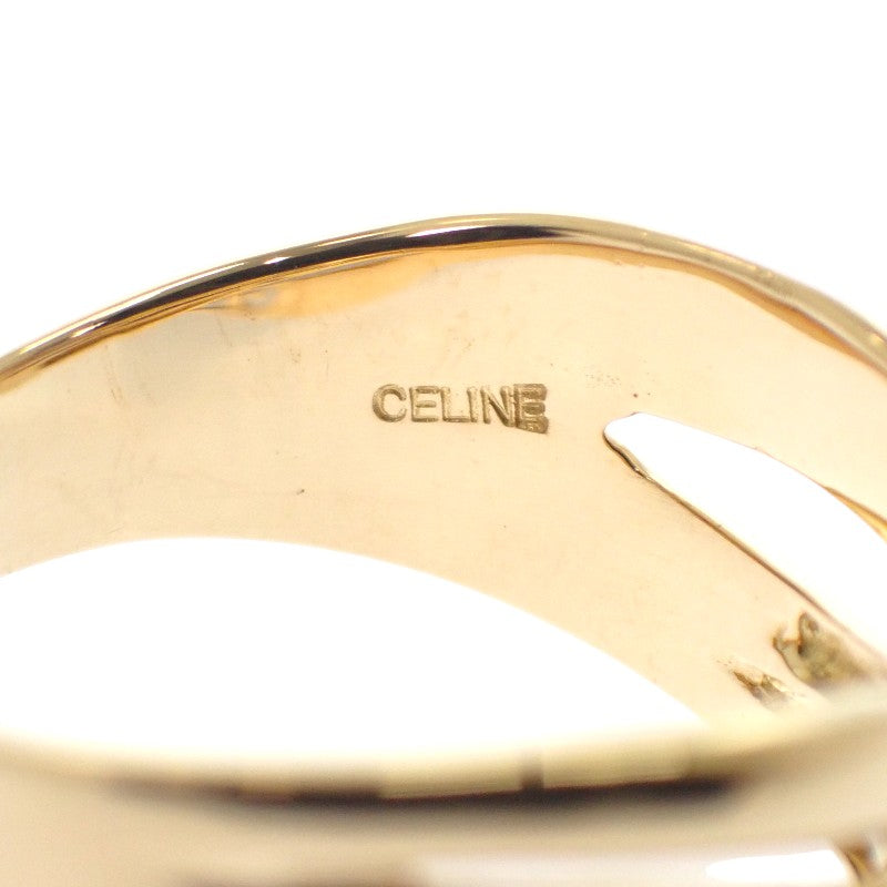 セリーヌ CELINE ロゴ 20号 リング K18イエローゴールド ダイヤモンド