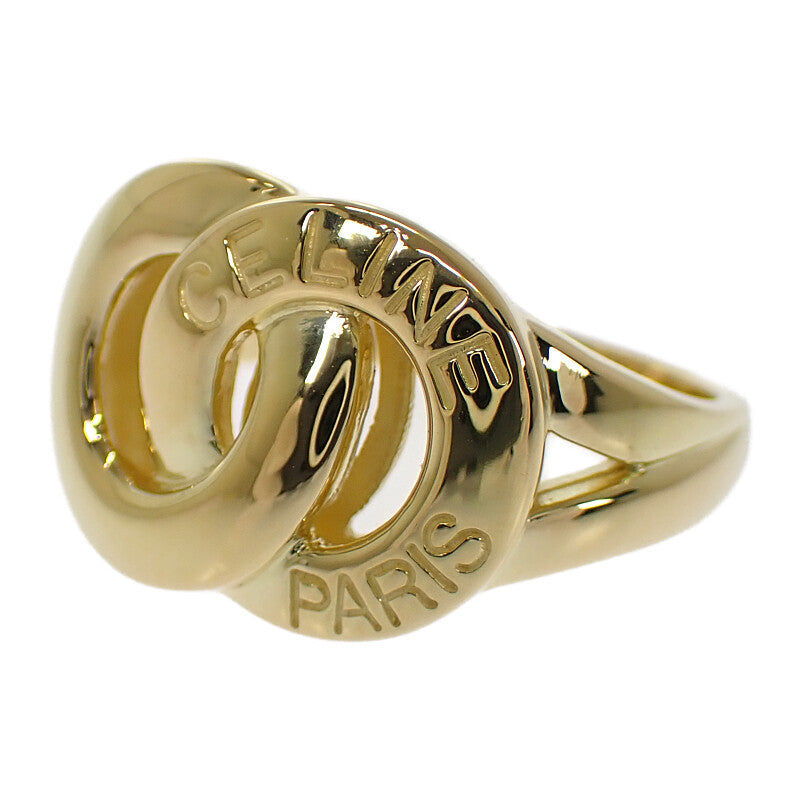 セリーヌ CELINE ダブルサークル 12号 リング K18イエローゴールド レディース【中古】【Aランク】