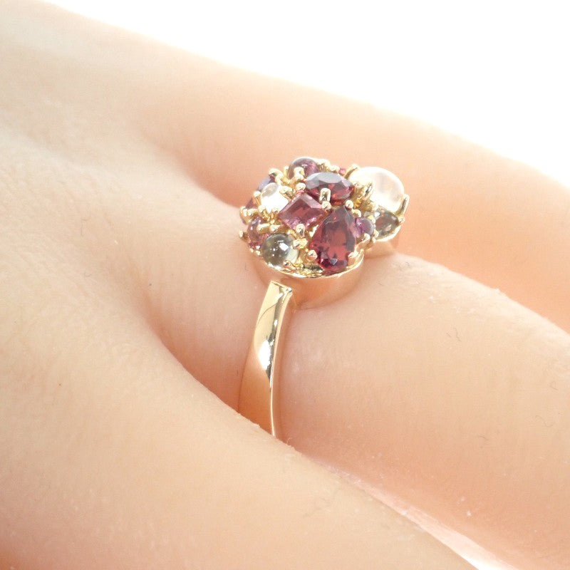 ルジアダ マルチストーン ハート 12号 リング K18ピンクゴールド レディース【中古】【Aランク】