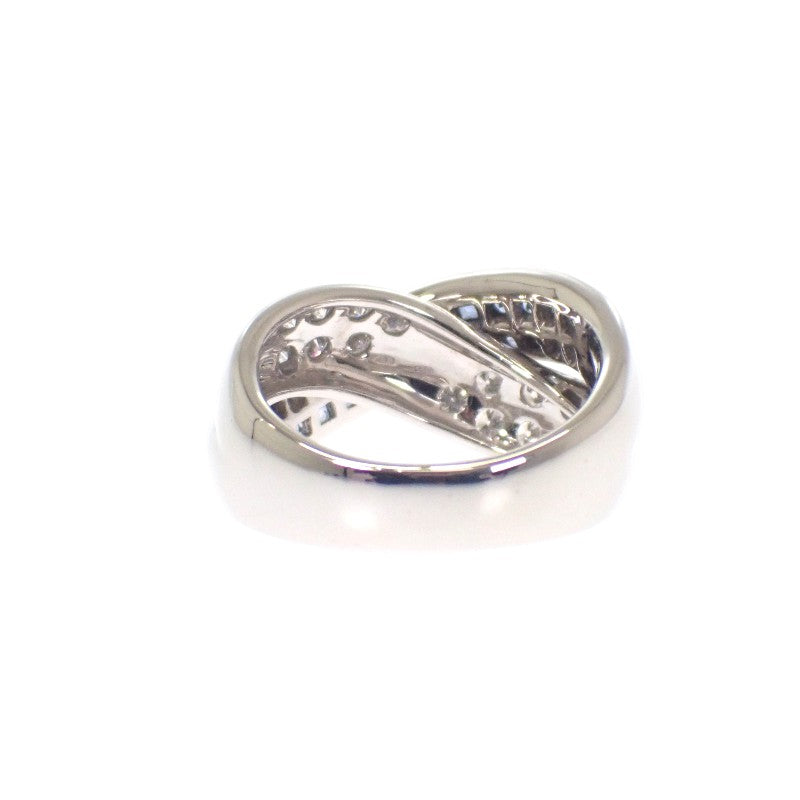 Jeunet Gradation Ring, Size 12, K18 White Gold, Sapphire, Diamond, Ladies'