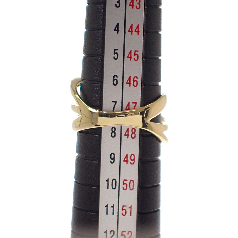 クロス デザインジュエリー 8号 リング K18イエローゴールド ダイヤモンド レディース【中古】【Aランク】