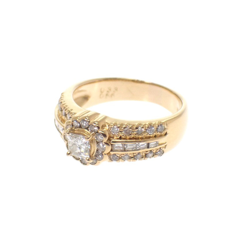 デザインジュエリー 13号 リング K18イエローゴールド ダイヤモンド レディース【中古】【Aランク】