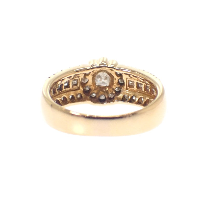 デザインジュエリー 13号 リング K18イエローゴールド ダイヤモンド レディース【中古】【Aランク】