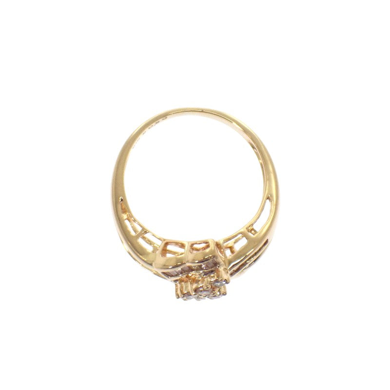 デザインジュエリー 11号 リング K18イエローゴールド ダイヤモンド レディース【中古】【Aランク】